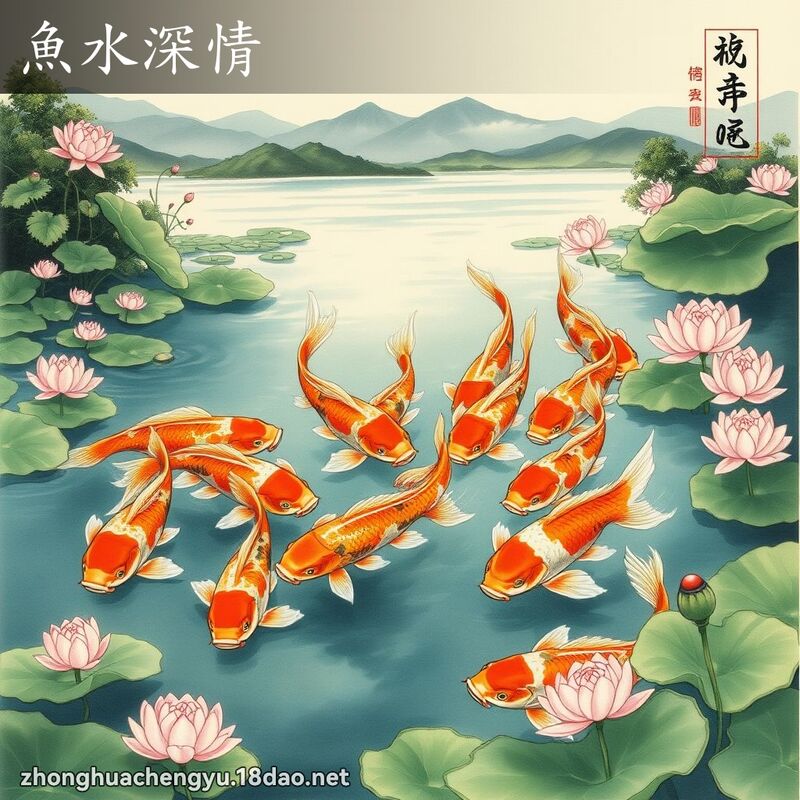 鱼水深情 - 中华成语配图