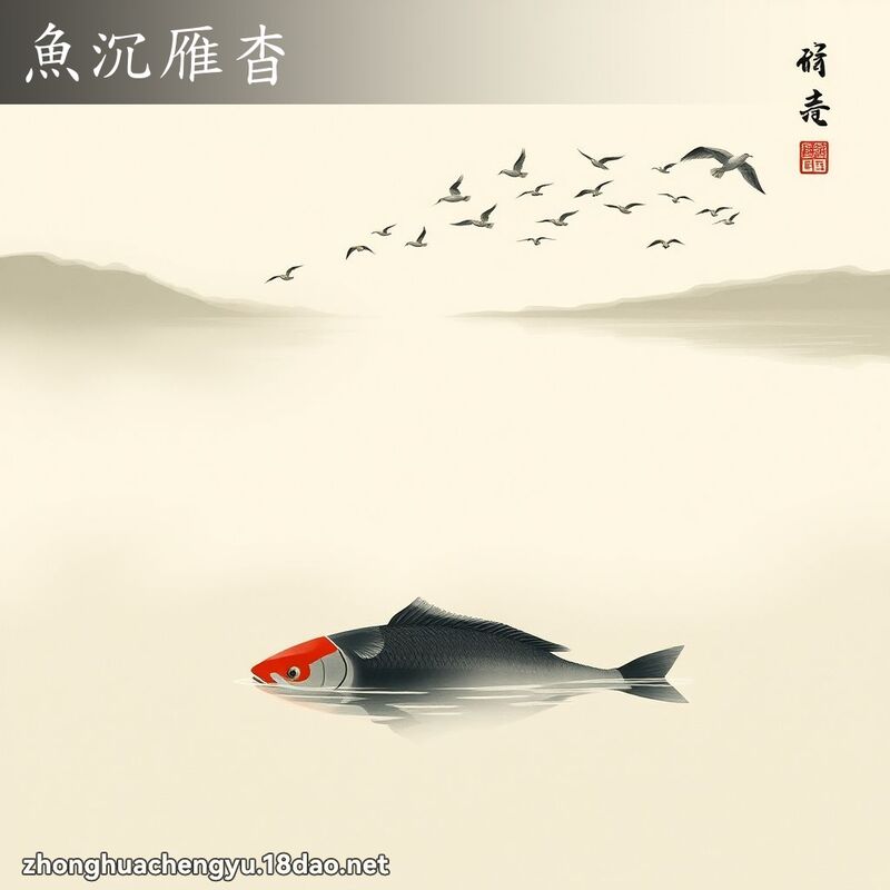 鱼沉雁杳 - 中华成语配图