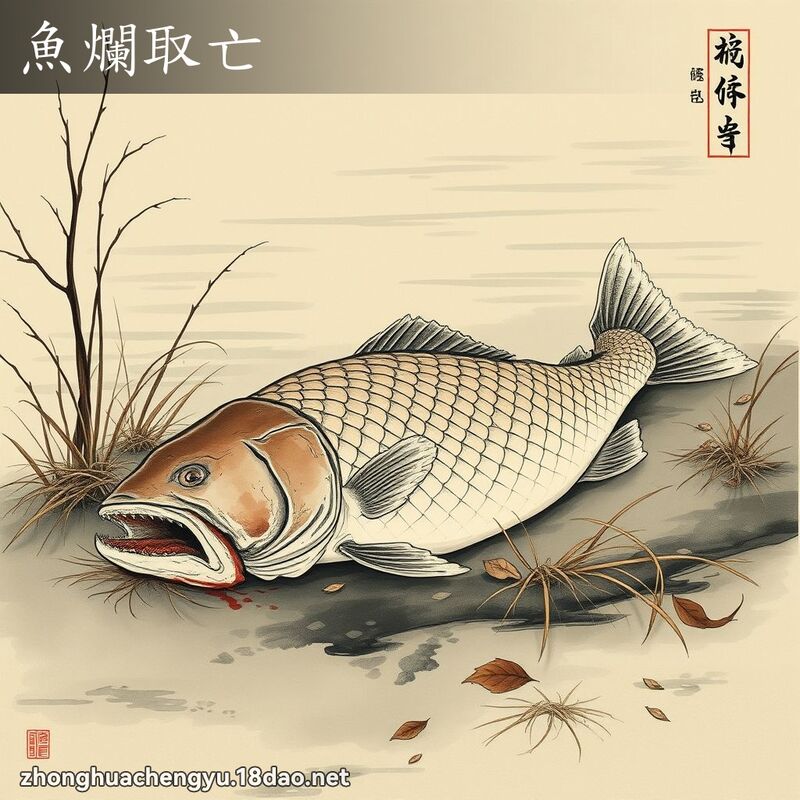 鱼烂取亡 - 中华成语配图
