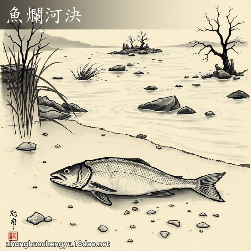 鱼烂河决 - 中华成语配图