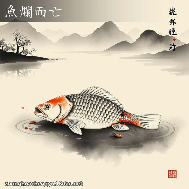 鱼烂而亡 - 中华成语配图