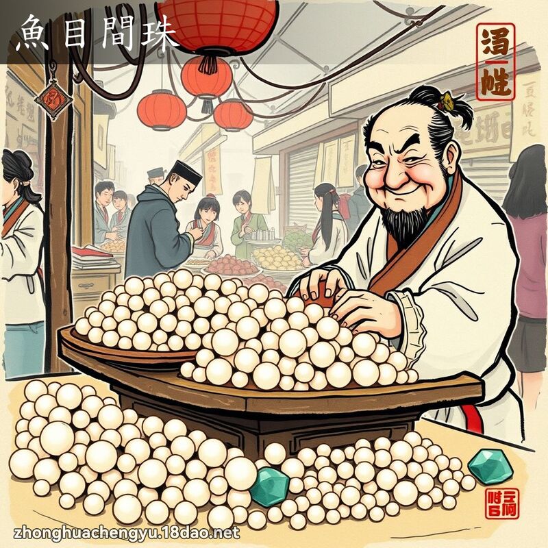 鱼目间珠 - 中华成语配图