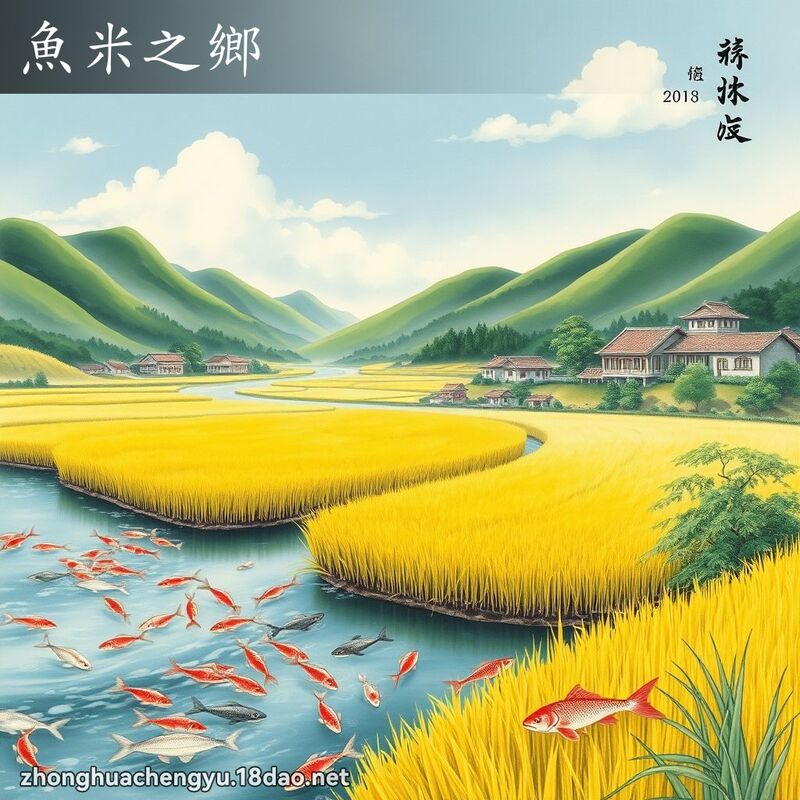 鱼米之乡 - 中华成语配图