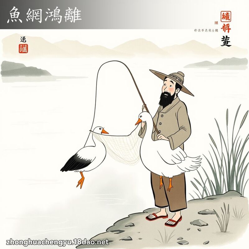 鱼网鸿离 - 中华成语配图