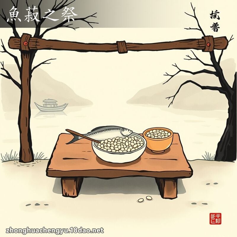 鱼菽之祭 - 中华成语配图