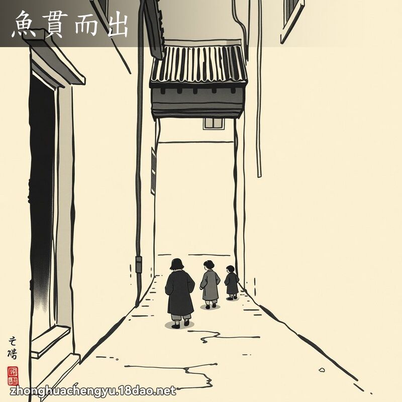 鱼贯而出 配图