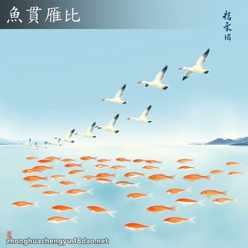 鱼贯雁比 配图