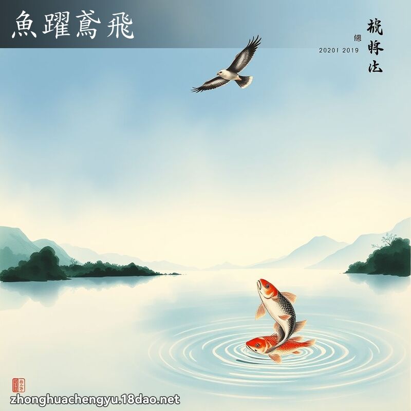魚躍鳶飛 - 中華成語配圖