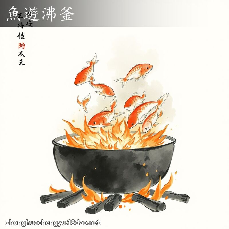魚遊沸釜 - 中華成語配圖