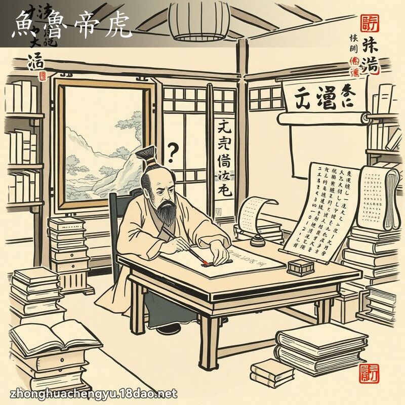魚魯帝虎 - 中華成語配圖