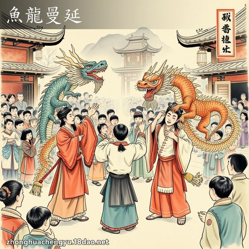 魚龍曼延 - 中華成語配圖