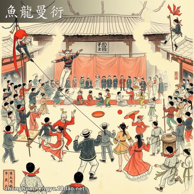 魚龍曼衍 - 中華成語配圖