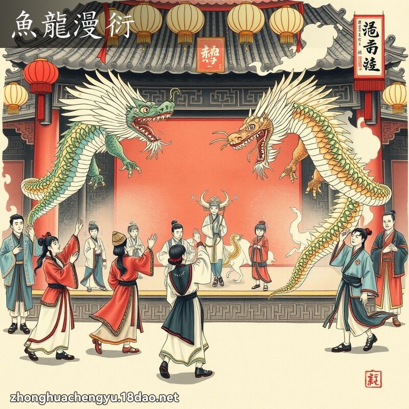 魚龍漫衍 - 中華成語配圖