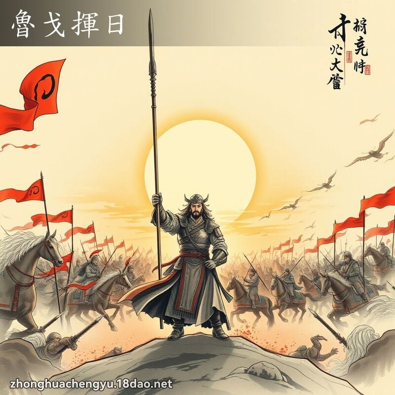 鲁戈挥日 - 中华成语配图