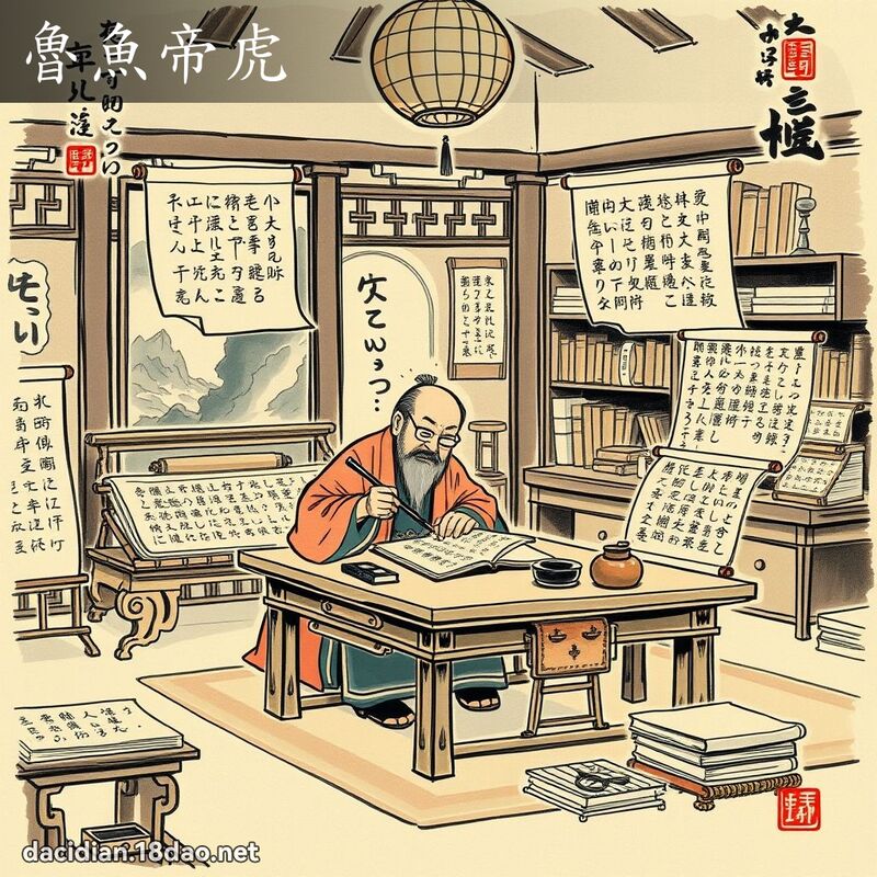 鲁鱼帝虎 配图