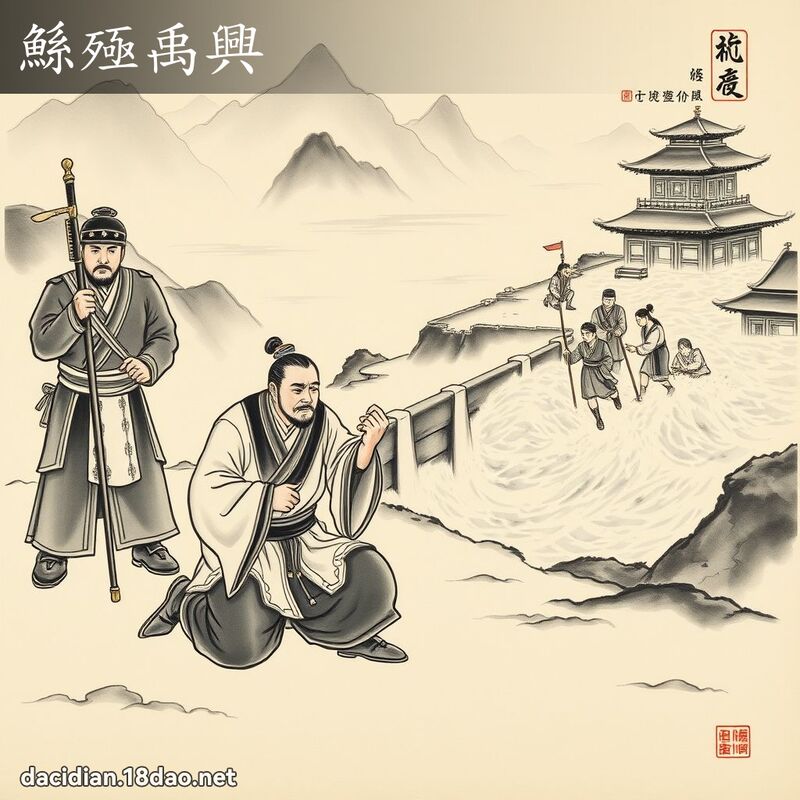 鯀殛禹兴 配图