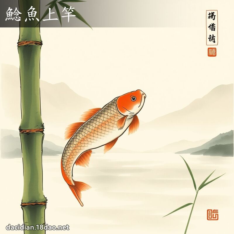 鯰鱼上竿 配图