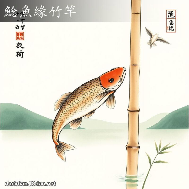 鯰鱼缘竹竿 配图