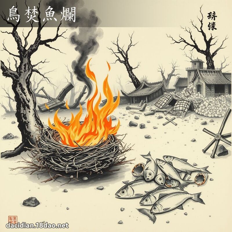 鸟焚鱼烂 配图