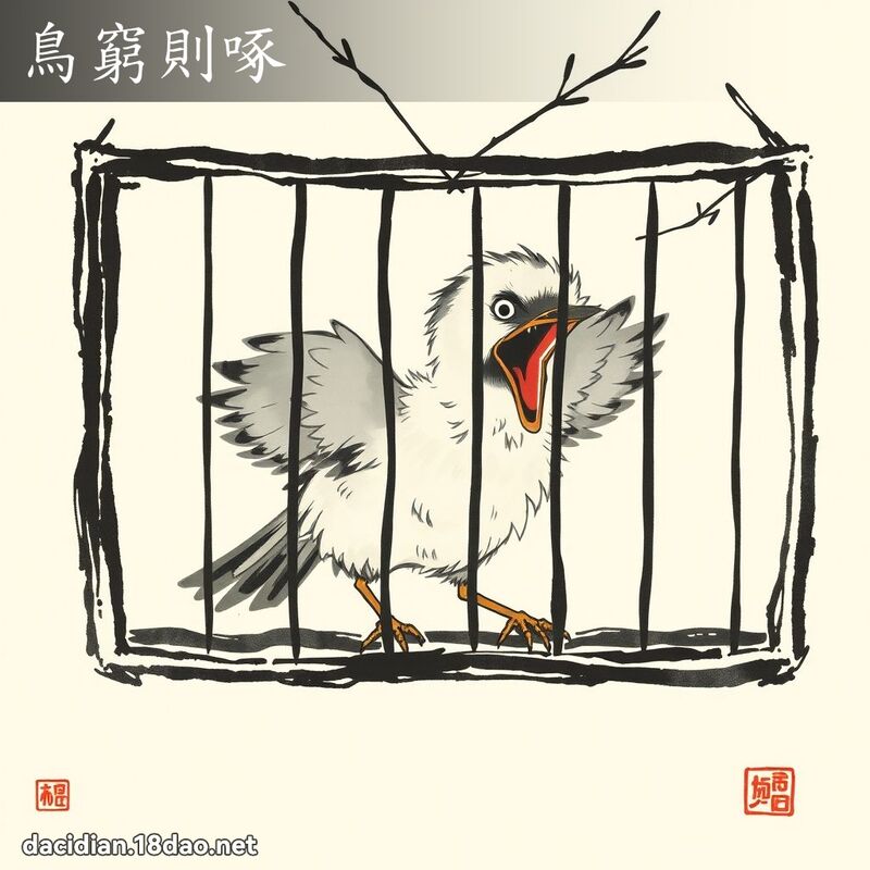 鸟穷则啄 配图