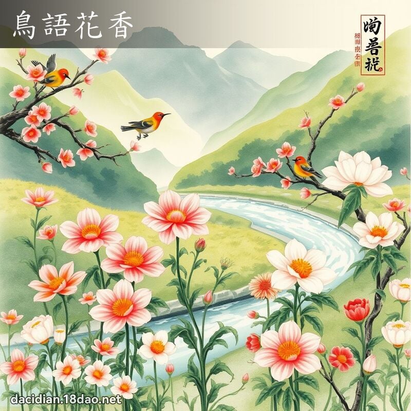 鸟语花香 配图