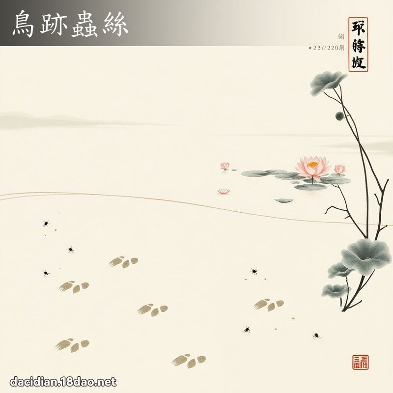 鸟跡虫丝 配图