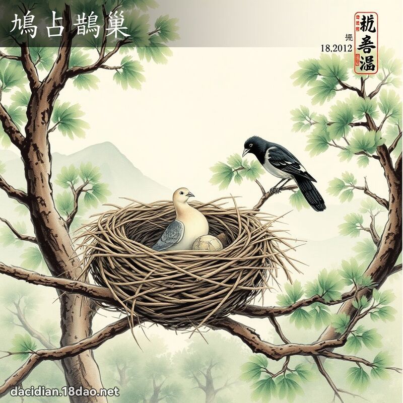 鳩占鵲巢 配图