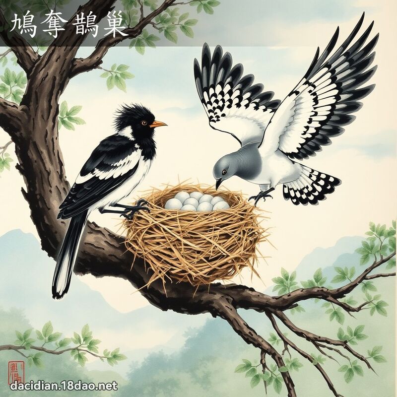 鳩奪鵲巢 配图