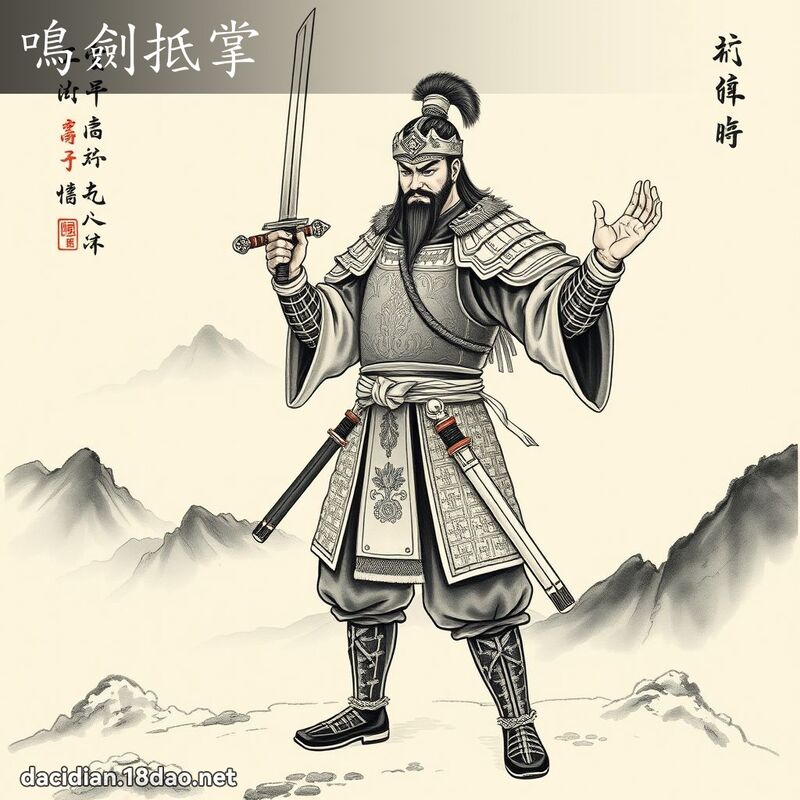 鳴劍抵掌 配图