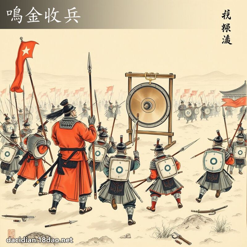 鳴金收兵 配图