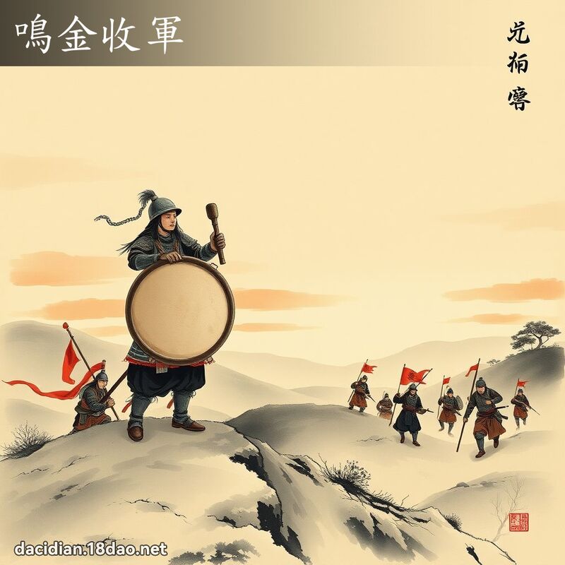 鳴金收軍 配图
