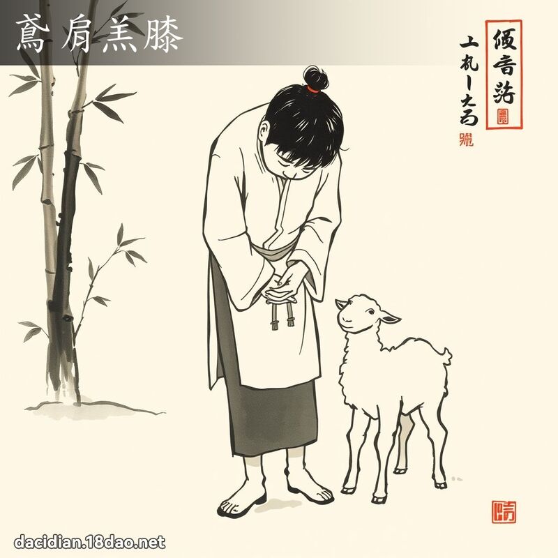 鳶肩羔膝 配图