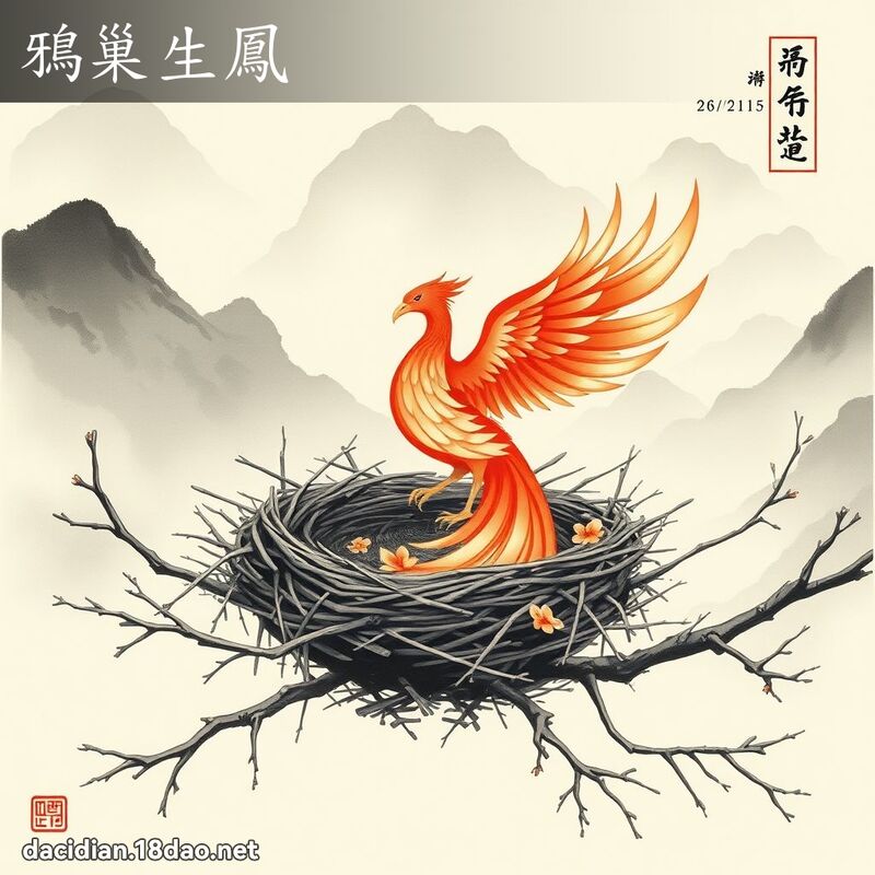 鴉巢生鳳 配图