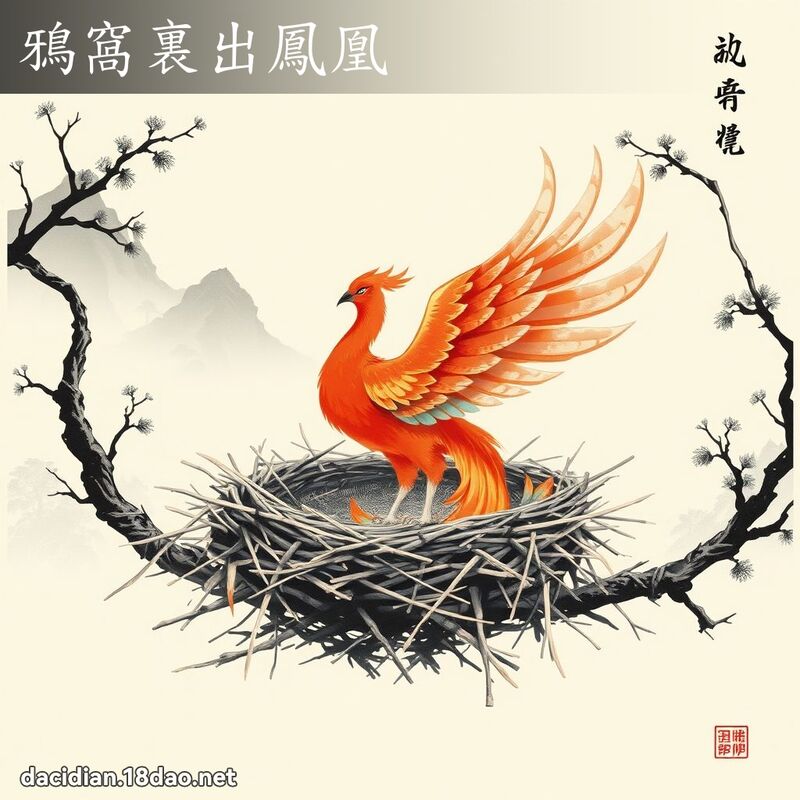 鸦窝裏出凤凰 配图