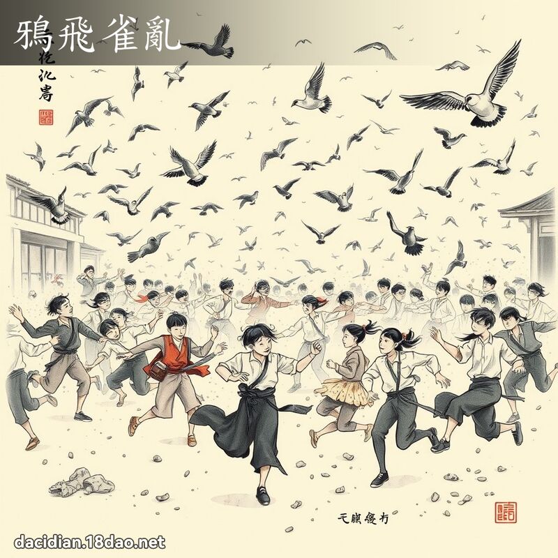 鸦飞雀乱 配图