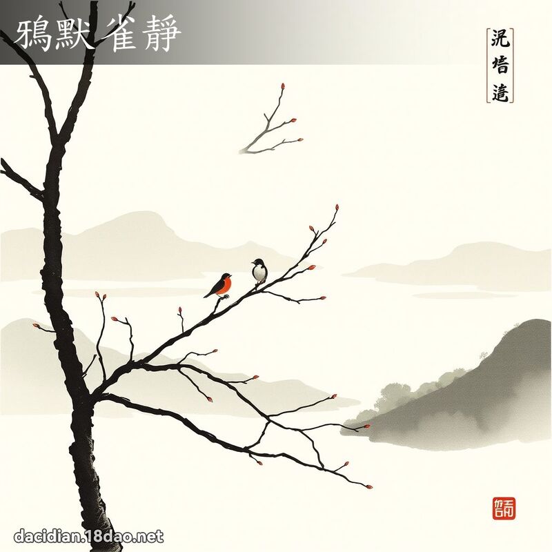 鸦默雀静 配图