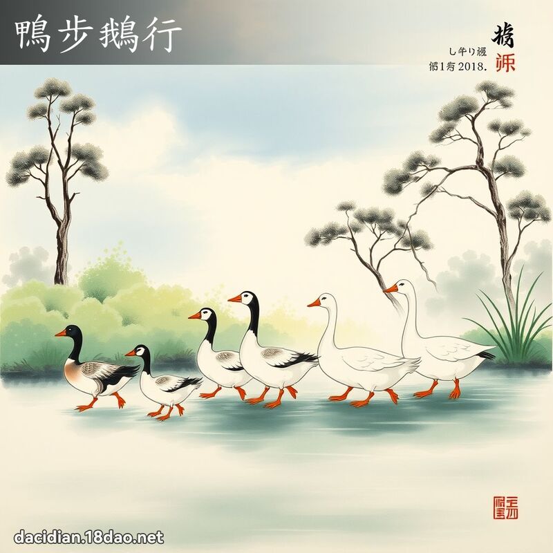 鸭步鹅行 配图