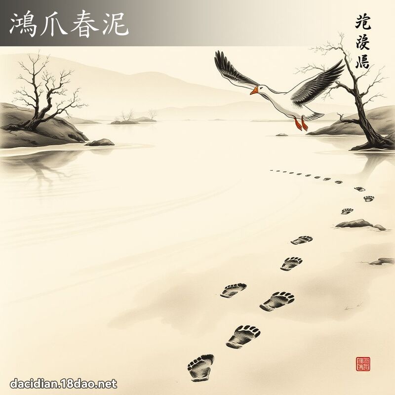 鸿爪春泥 配图