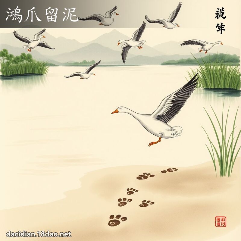鸿爪留泥 配图