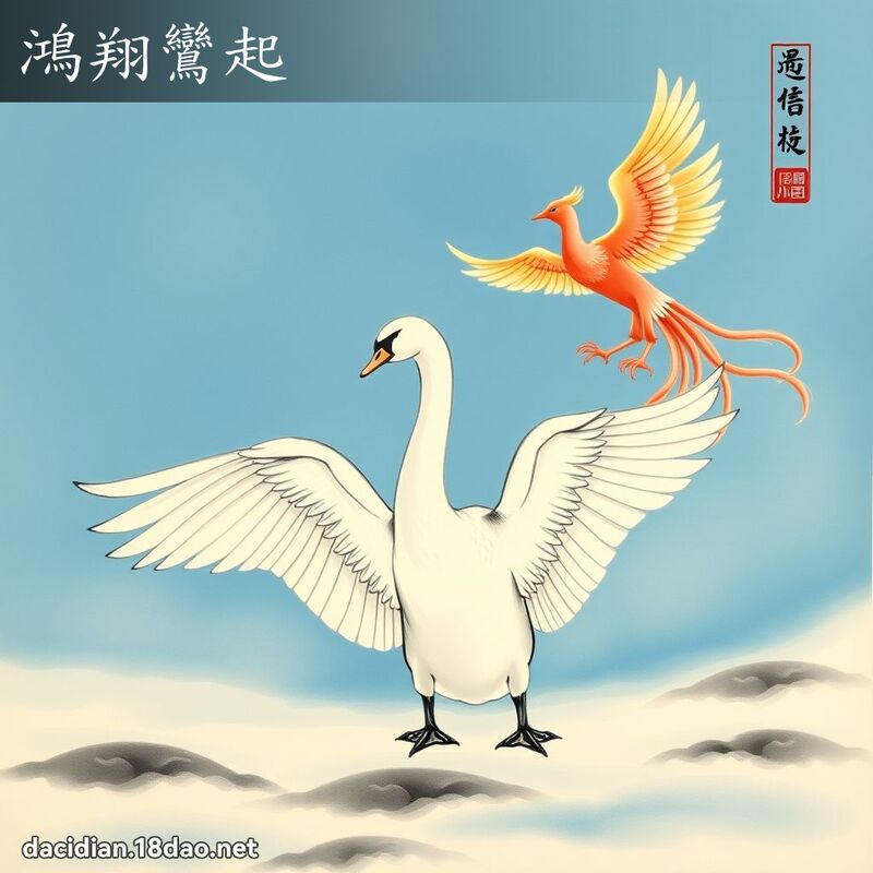 鸿翔鸾起 配图
