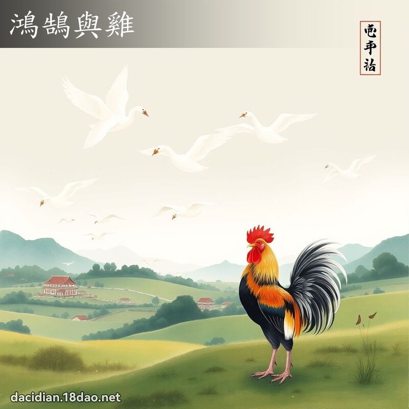 鸿鵠与鸡 配图