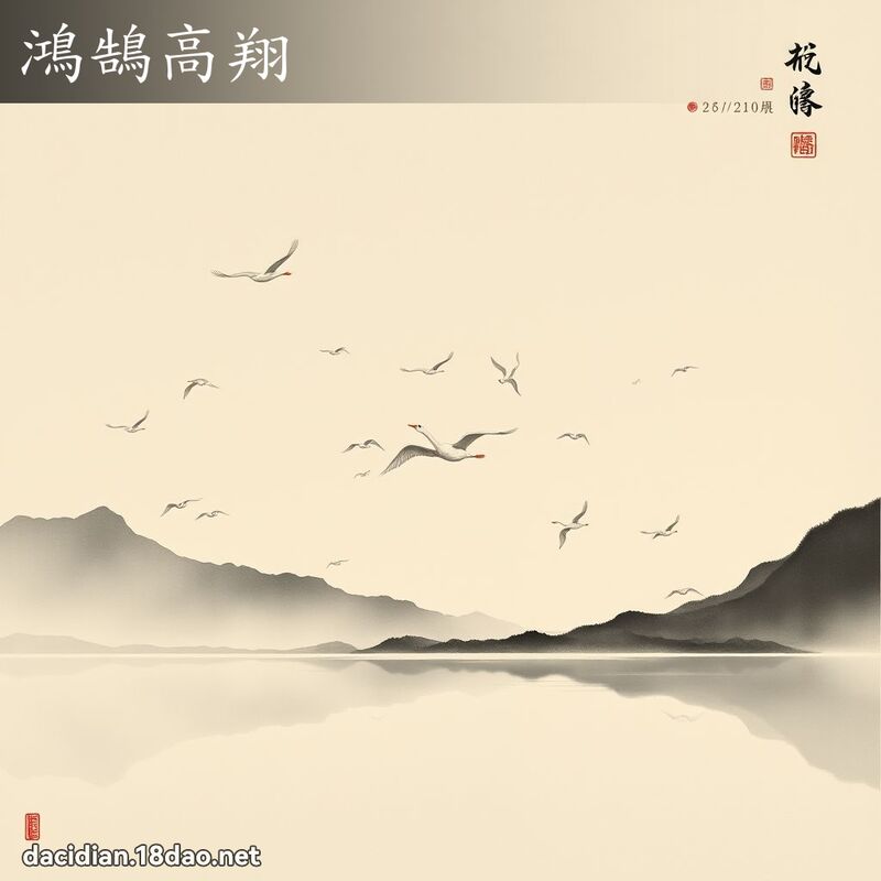 鸿鵠高翔 配图