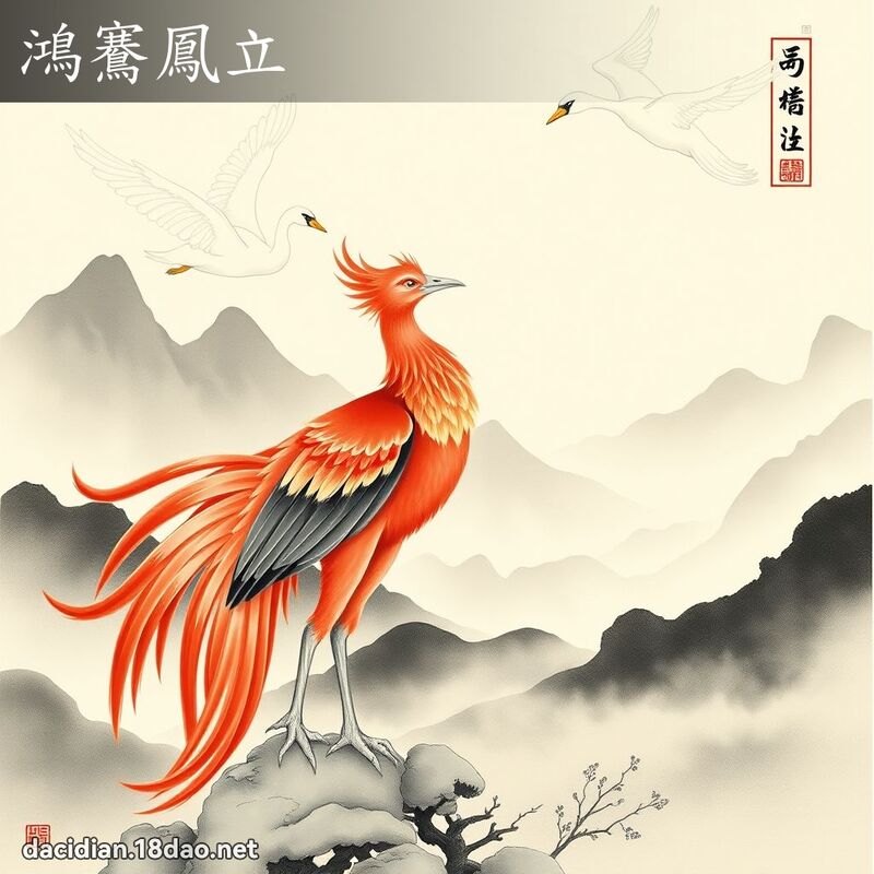 鸿鶱凤立 配图