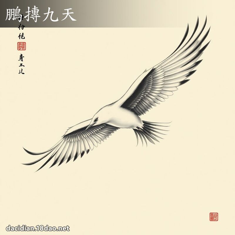 鹏摶九天 配图
