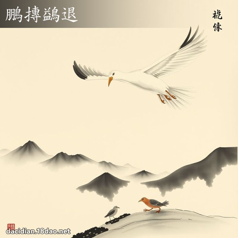 鹏摶鷁退 配图