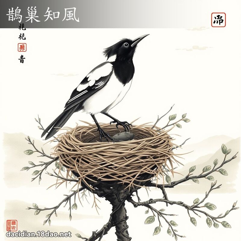 鹊巢知风 配图