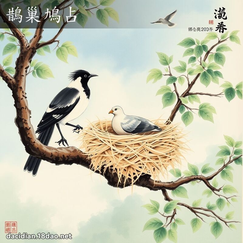 鹊巢鳩占 配图