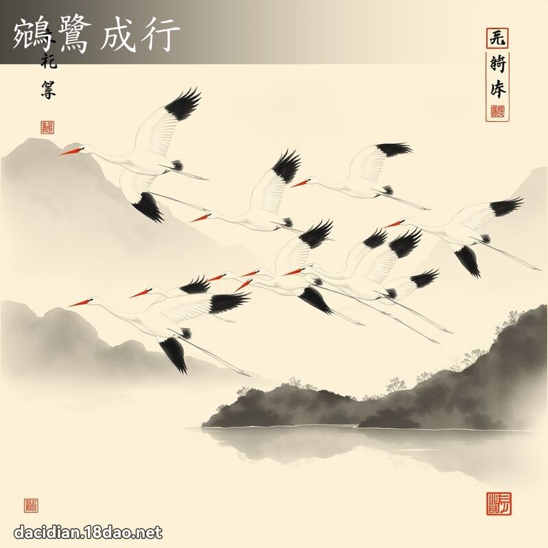鵷鷺成行 配图
