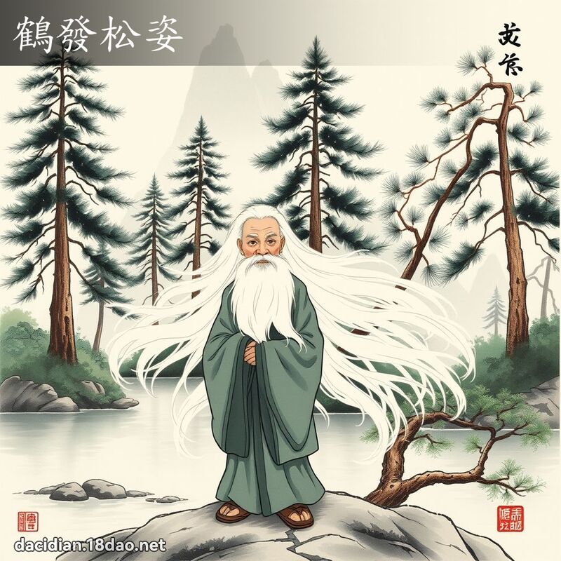 鹤发松姿 配图