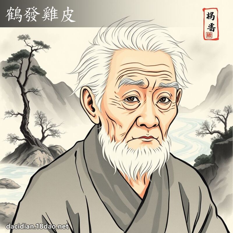 鹤发鸡皮 配图